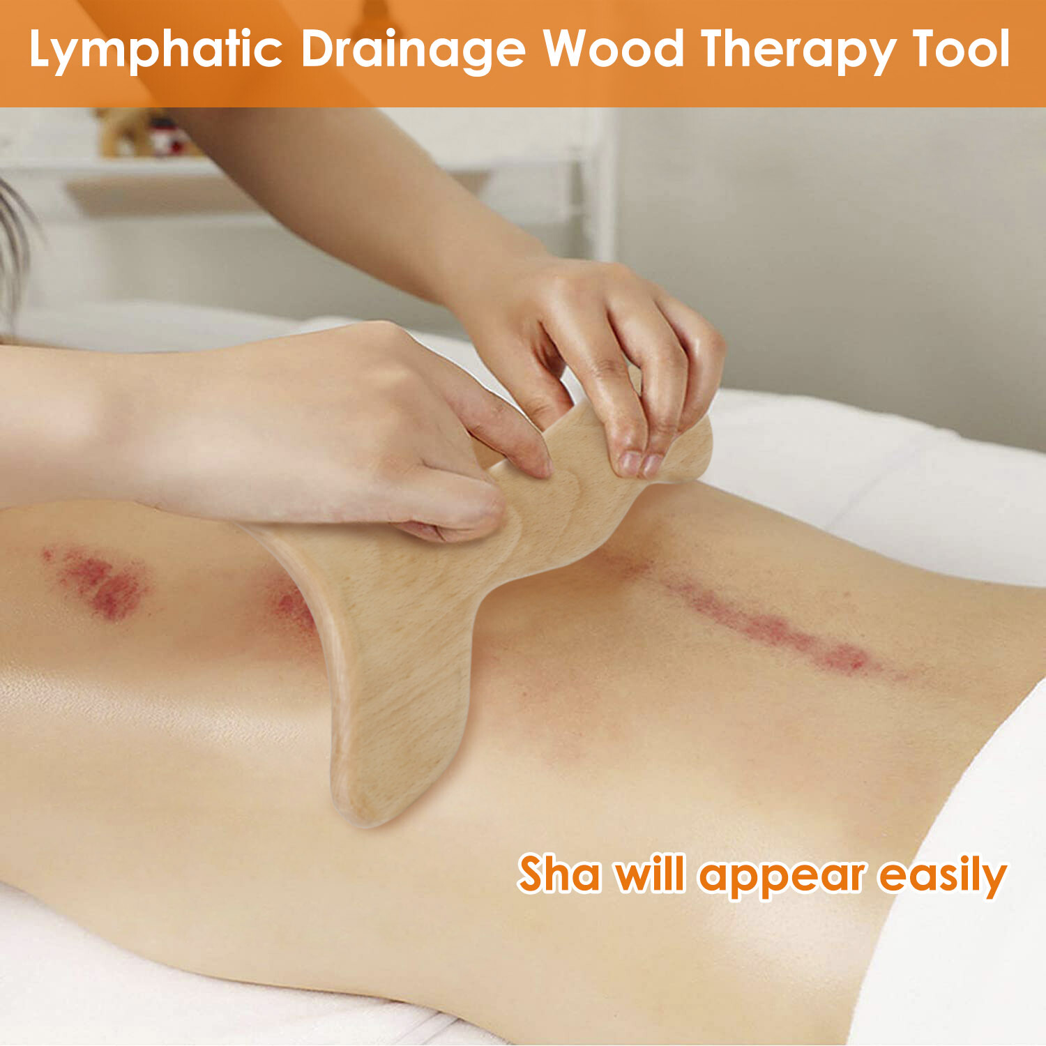 Wood Therapy Massage Tool Lymphatic Drainage Paddle Wooden Scraping Tools