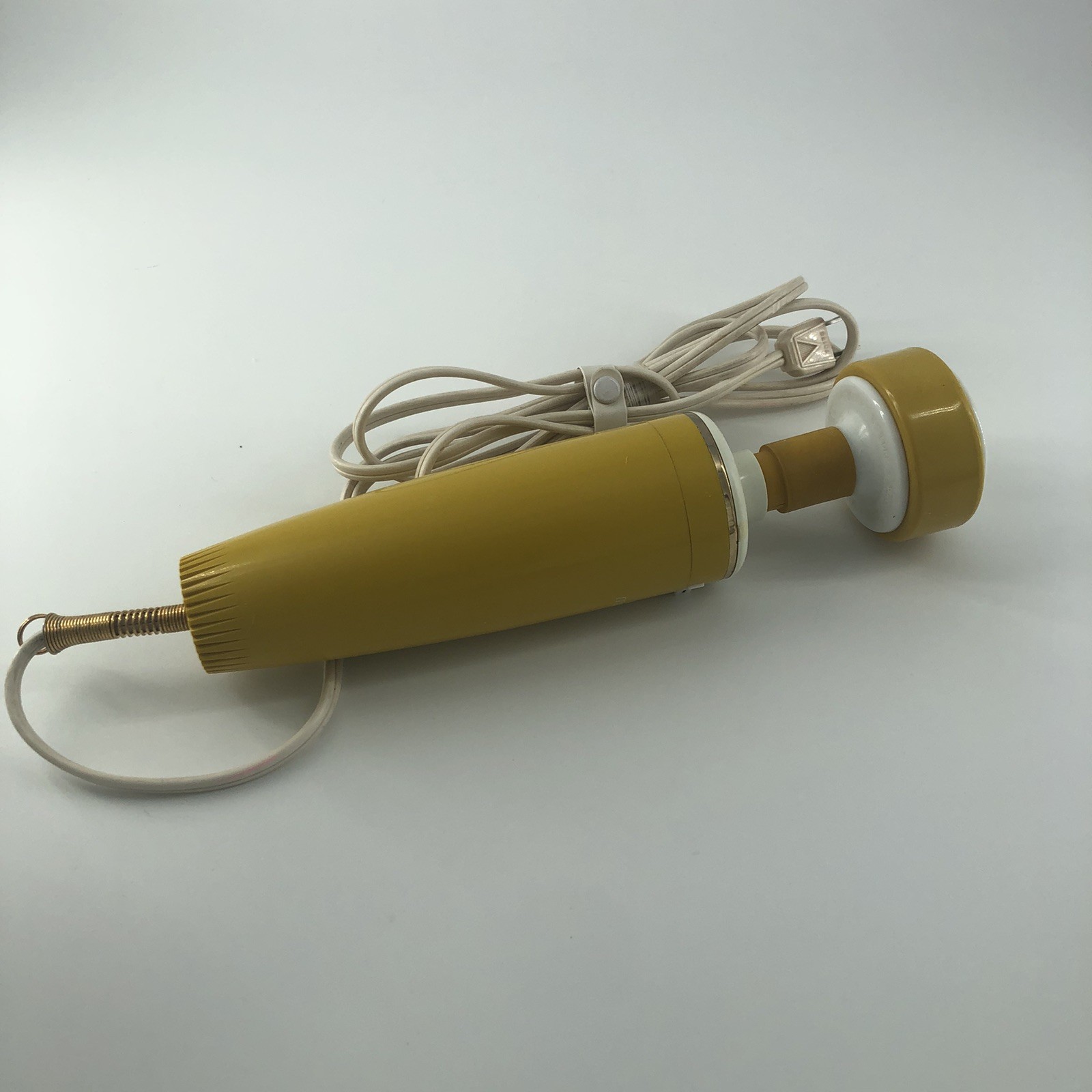 Vintage 1969 Working Norelco Electric Wand Massager MCM Yellow