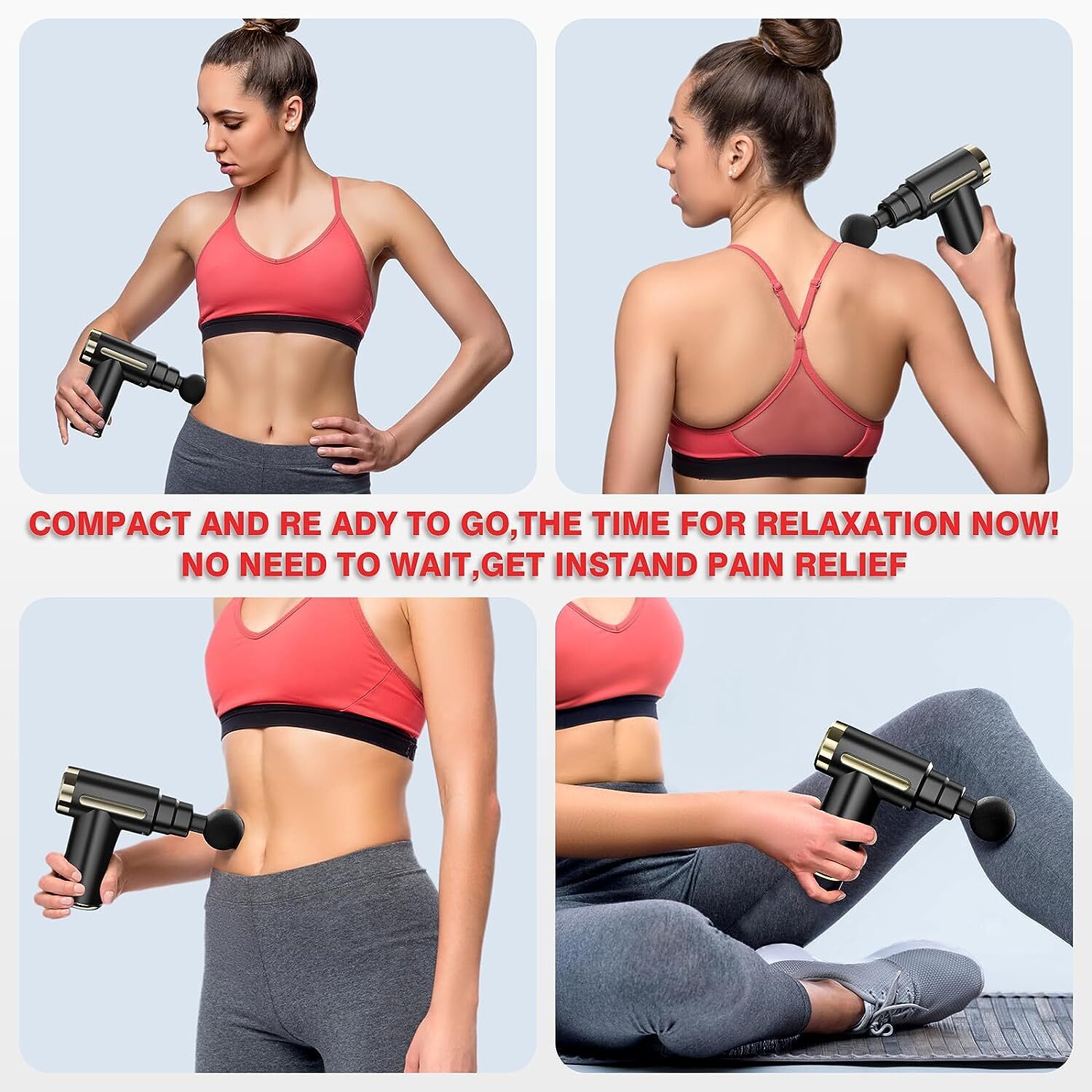 cotsoco Mini Massage Gun,Cordless Handheld Deep Tissue Muscle Massager 6 Speeds