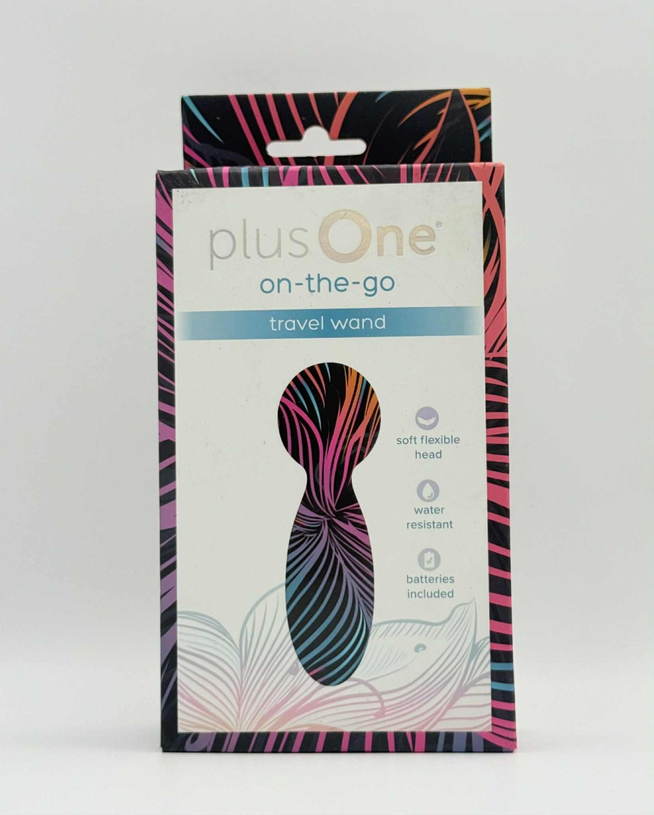 plusOne On-the-Go Travel Wand Vibrating Massage Stick Silicone Waterproof – Teal