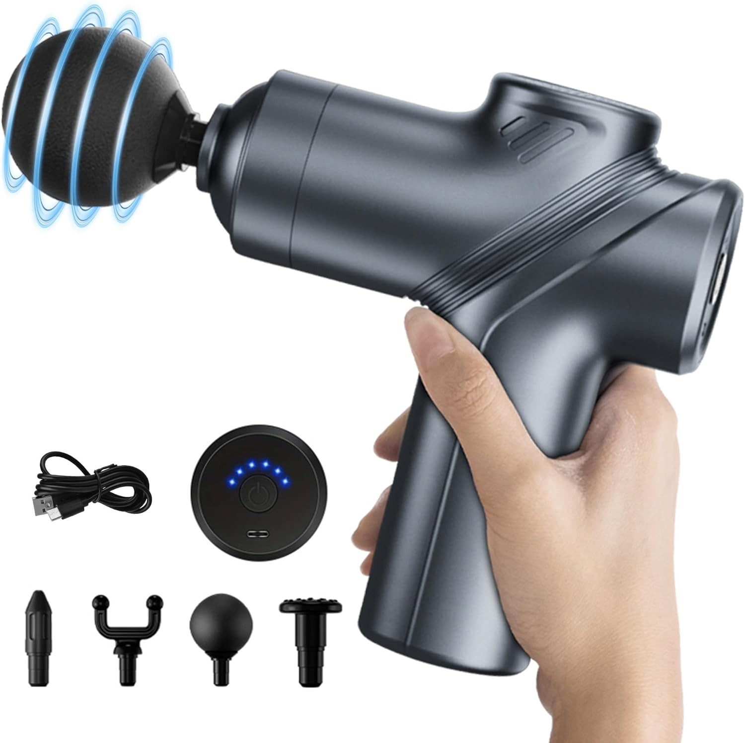 LEERCON Massage Gun Deep Tissue, Silent Brushless Motor and Portable Massage Gun