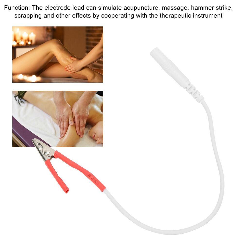 20Pcs Clip Electrode Lead Wires Cable for TENS Physiotherapy Machine Bag US #TL