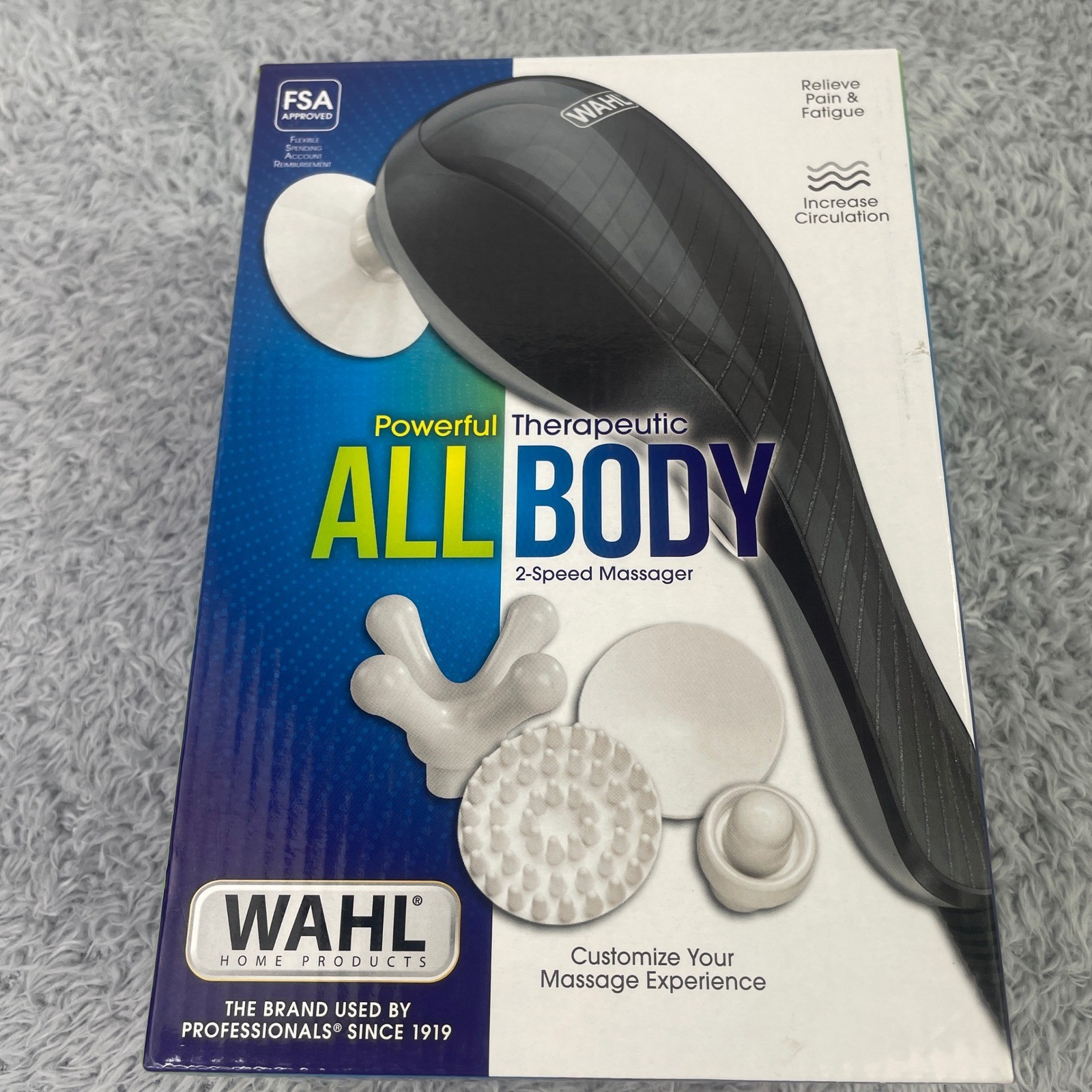 Wahl All Body Massager Unisex Gray 2-Speed Therapeutic Handheld 4290-300