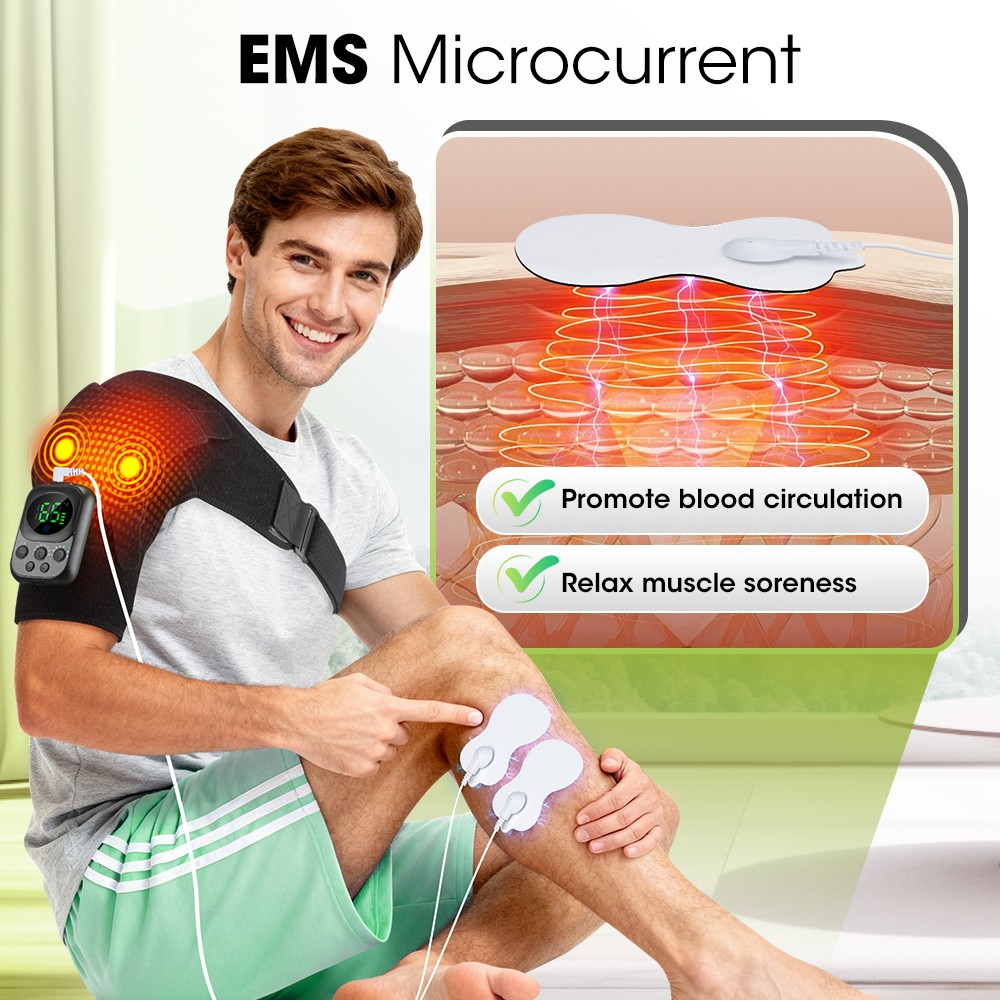 Smart App Controlled Heating Massager High Frequency Vibration Shoulder Care