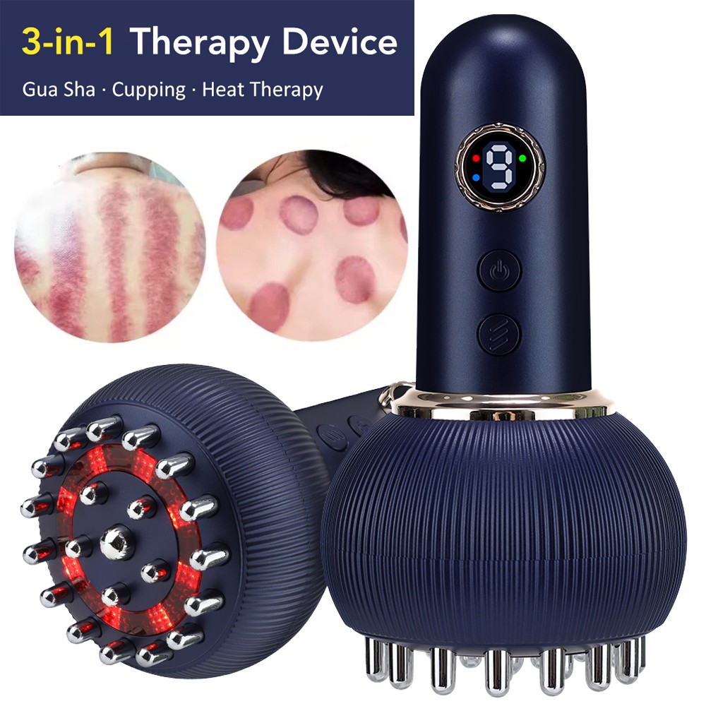 Electric Lymphatic Drainage Machine Microcurrent Meridian Body Massage Brush