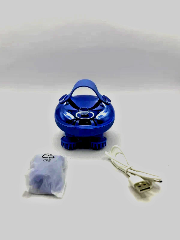 Electric Scalp Massager, Portable and Rechargeable, Handheld with Anti-Fall Stra