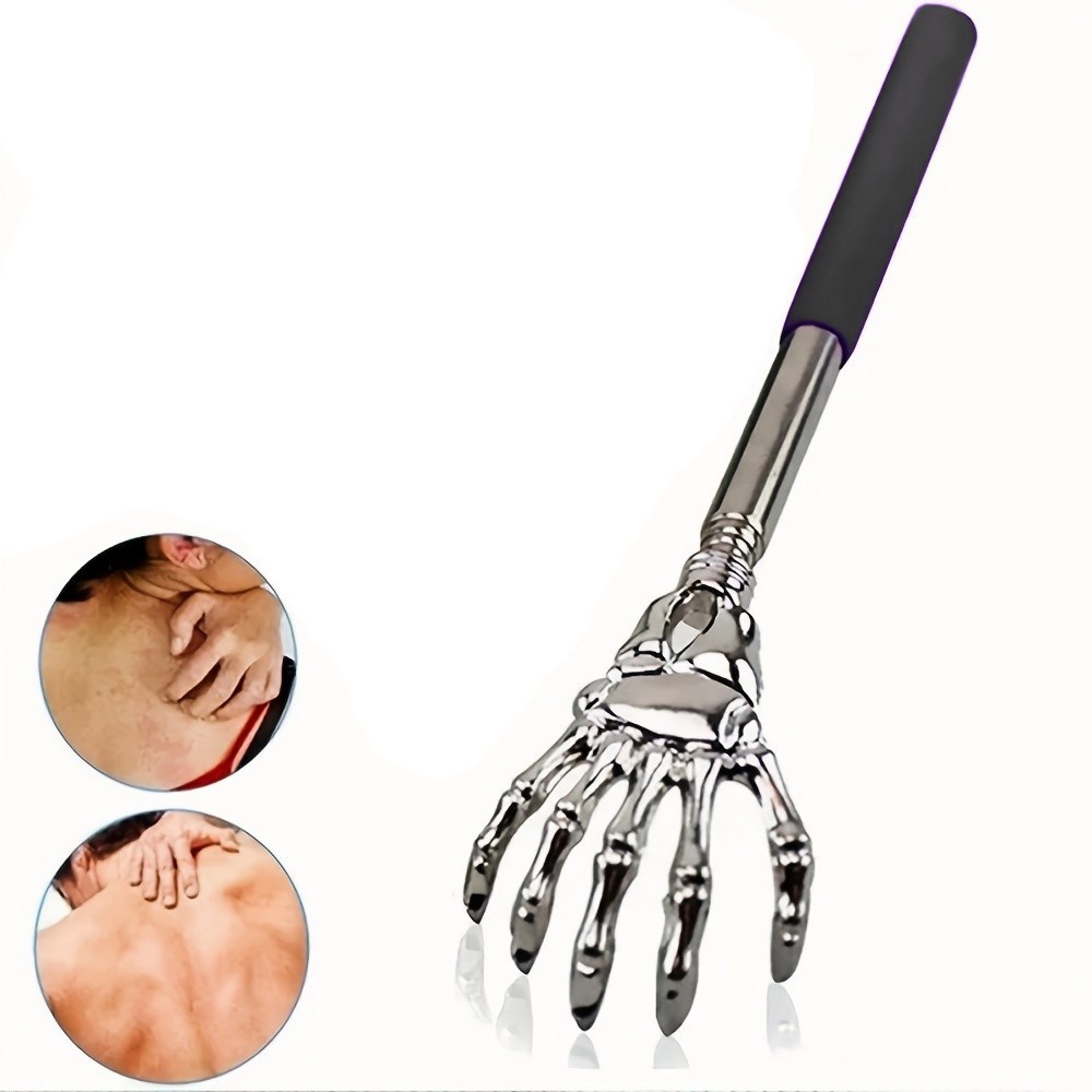 Telescopic Back Scratcher Extendable Stainless Steel Portable Massager for Men