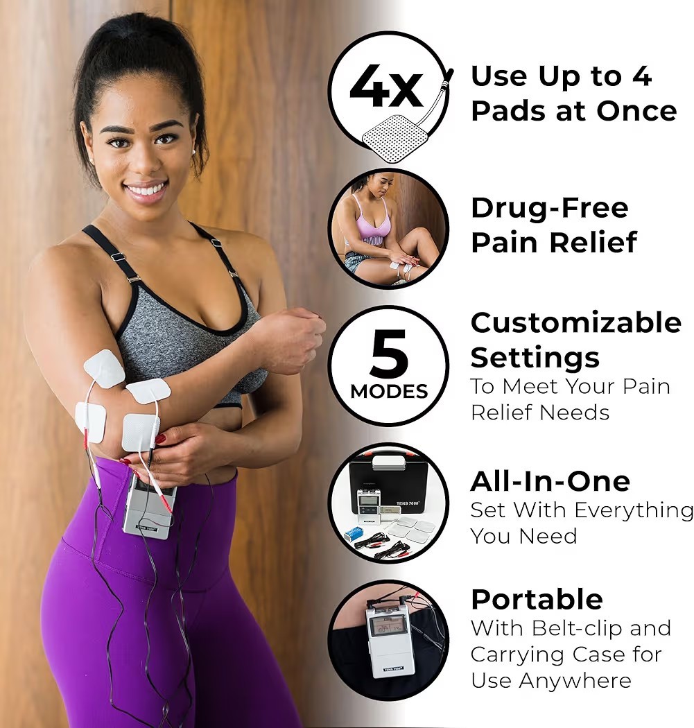 TENS 7000 2nd Edition Digital TENS Unit with Accessories Muscle Stimulator EMS