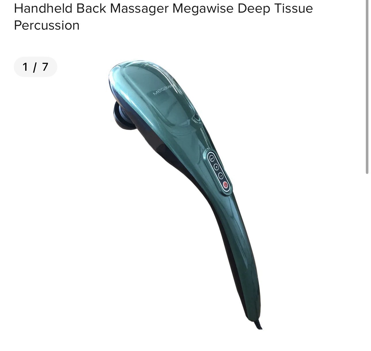 MegaWise Handheld Deep Tissue Percussion Back Massager