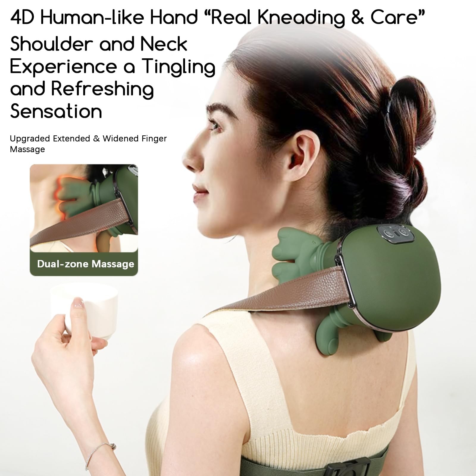 Neck and Shoulder Massager with Heat, Back Massager for Deep Kneading, Rechar…