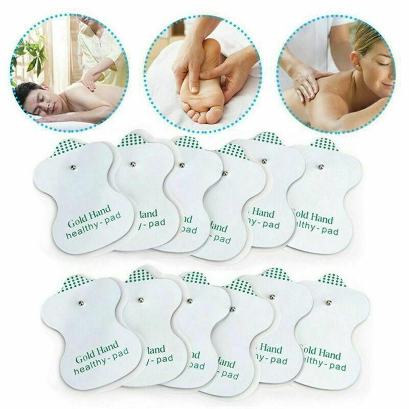 50 Replacement Tens ELECTRODE PADS Message Machine Patches Gold Hand Heal.qhk