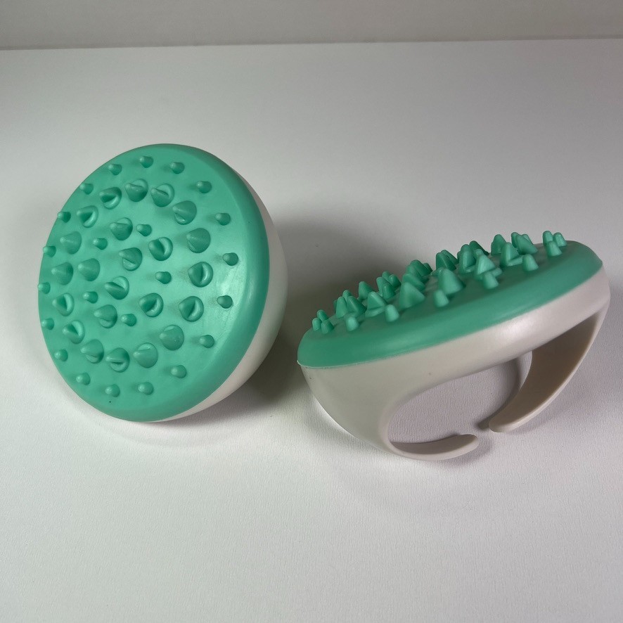 Silicone Handheld Anti-Cellulite Massager Body Scrubber (Green) Lot of (2x) NEW!