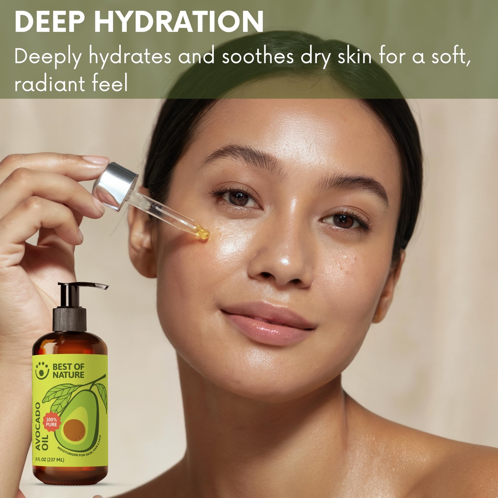Best of Nature 100% Pure Avocado Oil – Natural Massage Oil, Moisturizing Body…