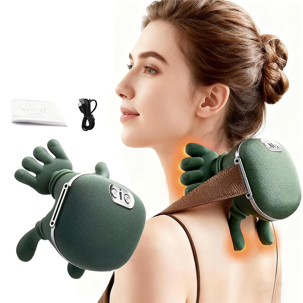 Electric Neck & Shoulder Massager with Heat Shiatsu 4D Kneading Pain Relief New