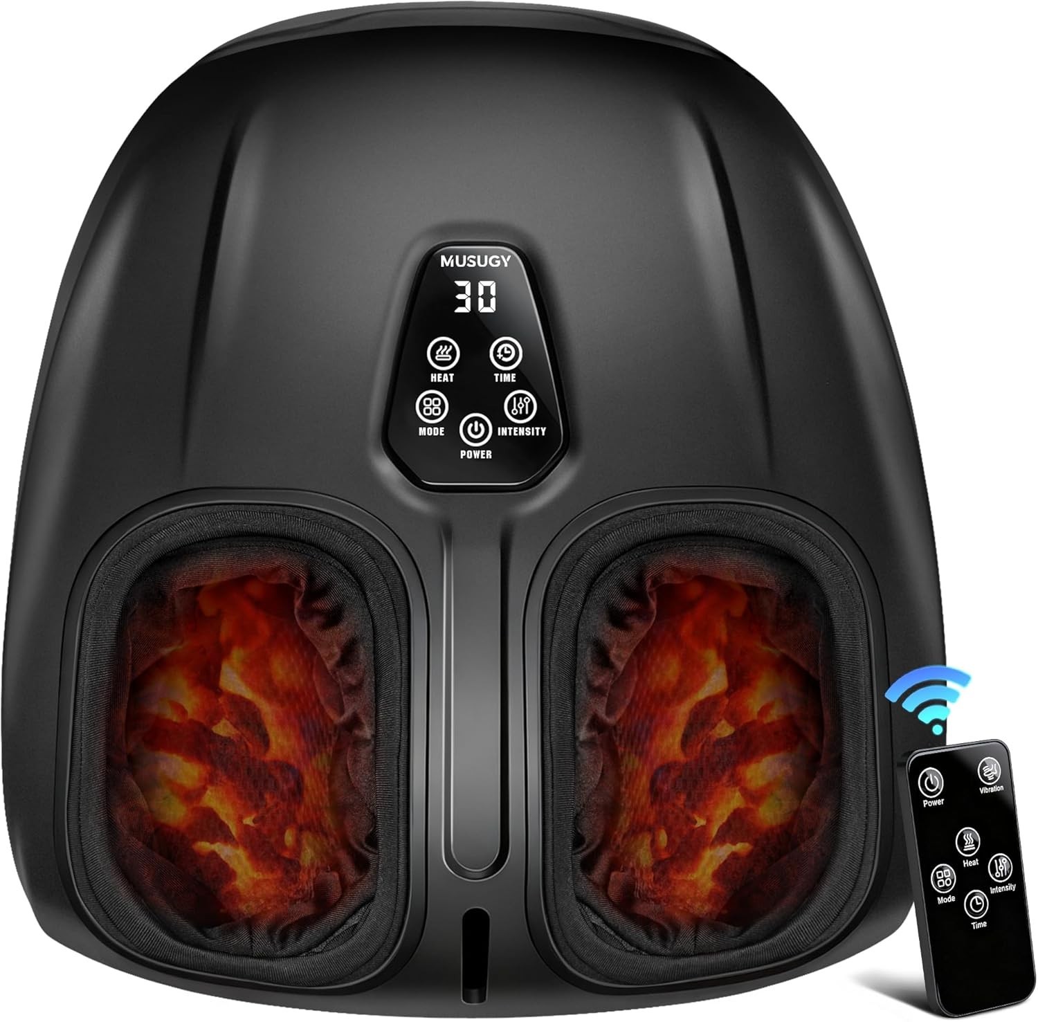 Musugy Shiatsu Foot Massager Machine with heat, compression, Kneading & Rolling