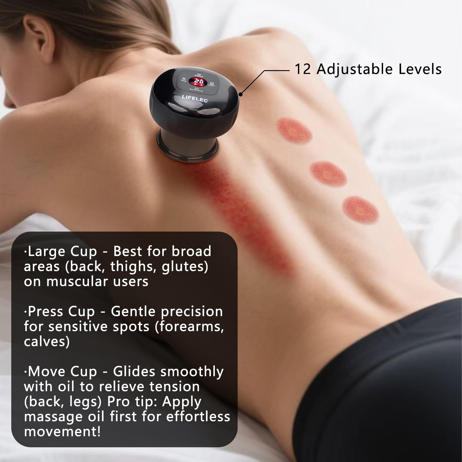 Cupping Kit for Massage Therapy, 6-in-1 Red Light Cupping Therapy Set for Tar…