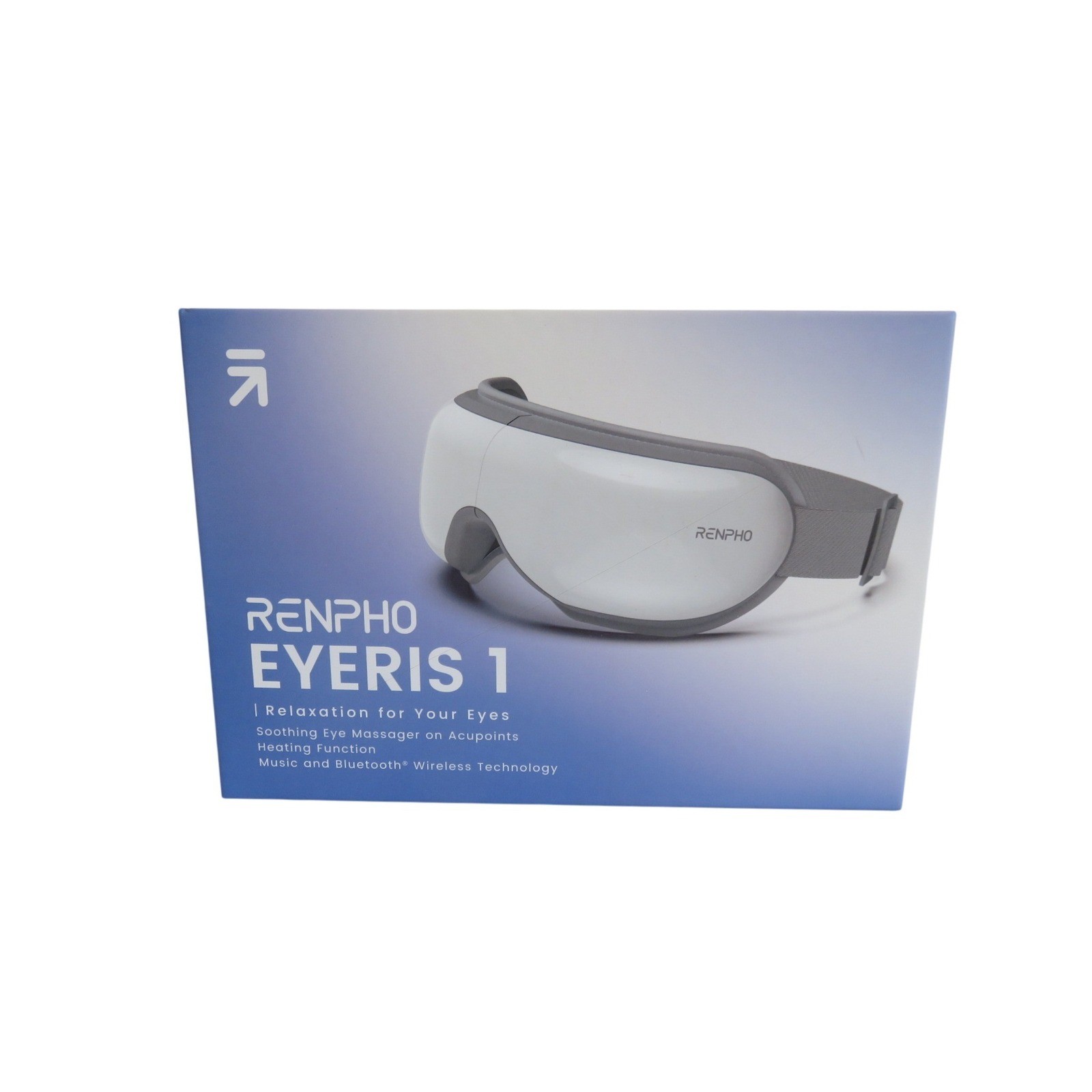 Renpho Eyeris 1 Eye Massager with Heat Bluetooth Music White Gray RF-EM001 NEW