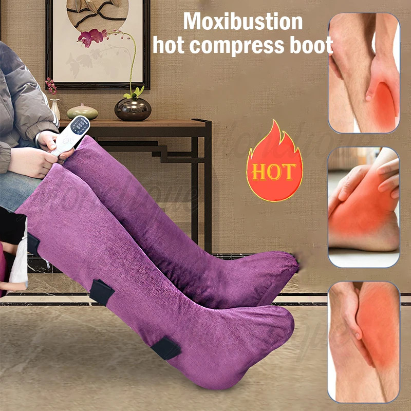 Electric Leg Warmer Heated Boots Warming Heating Slipper Sock Herbal Inner Liner