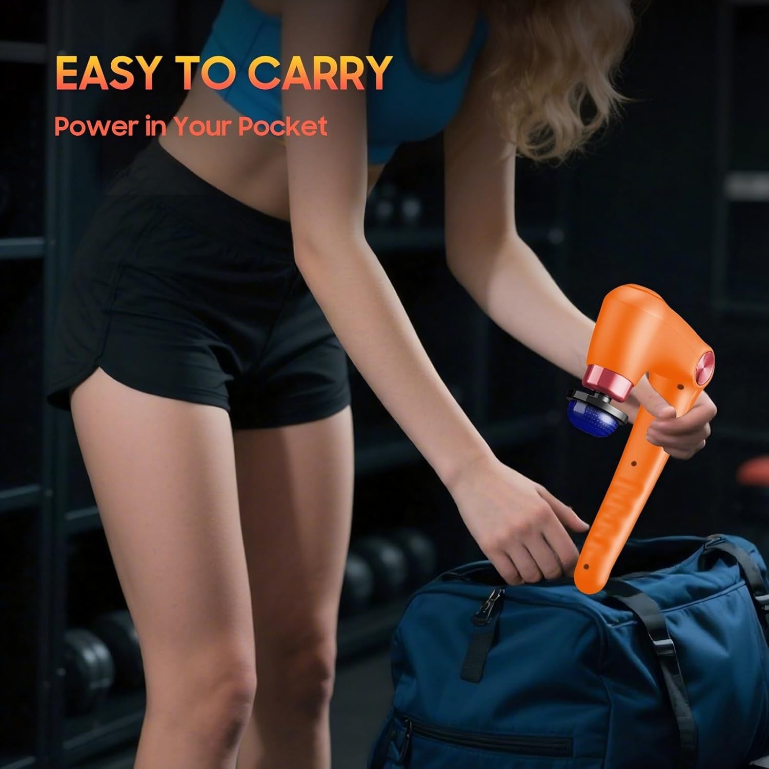 Massage Gun Heat Cold Foldable Deep Tissue Percussion Muscle Back Pain Relief