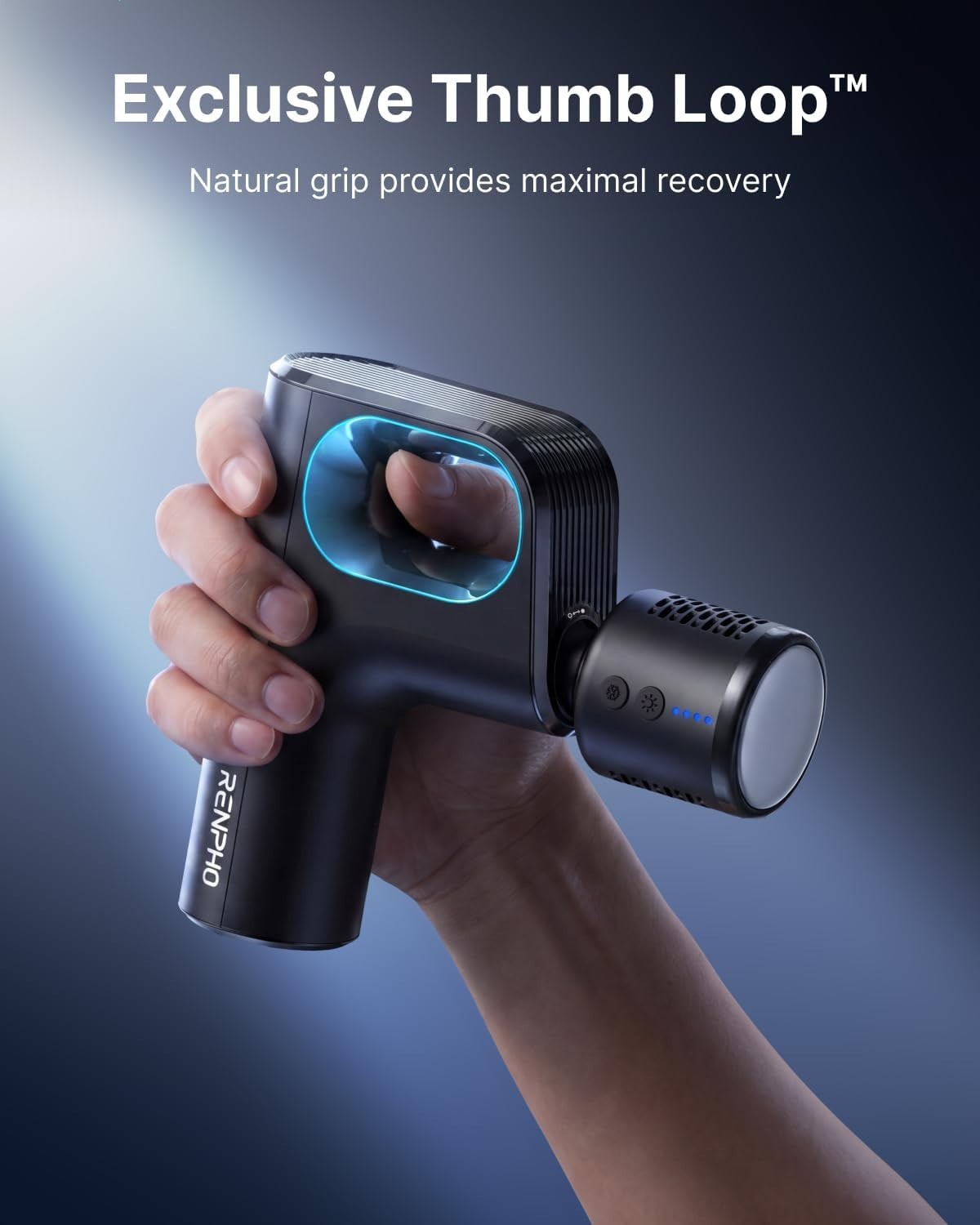 Massage Gun with Heat and Cold, Gifts for Men Women Innovative Loop Design for E