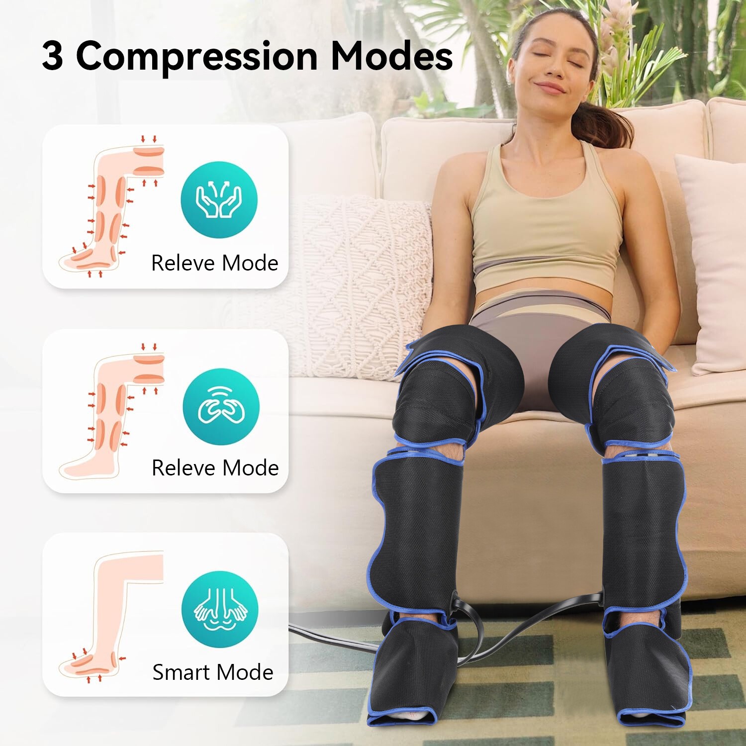 Calf, Massager Feet Massager & Compression Thigh, Portable Heating Air Knee Leg