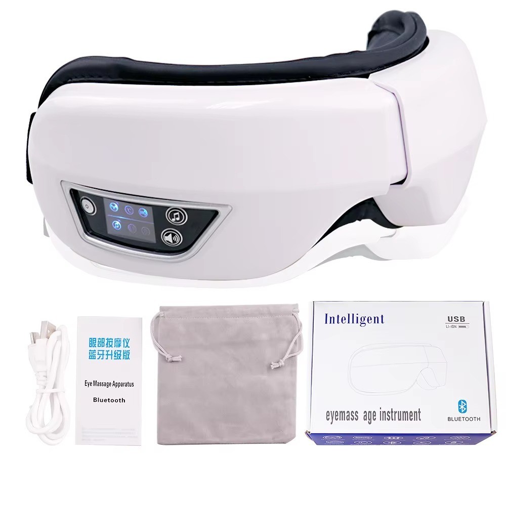 Eye Massager Bluetooth Air Pressure Vibration 1200mAh 9.45in/24cm Foldable