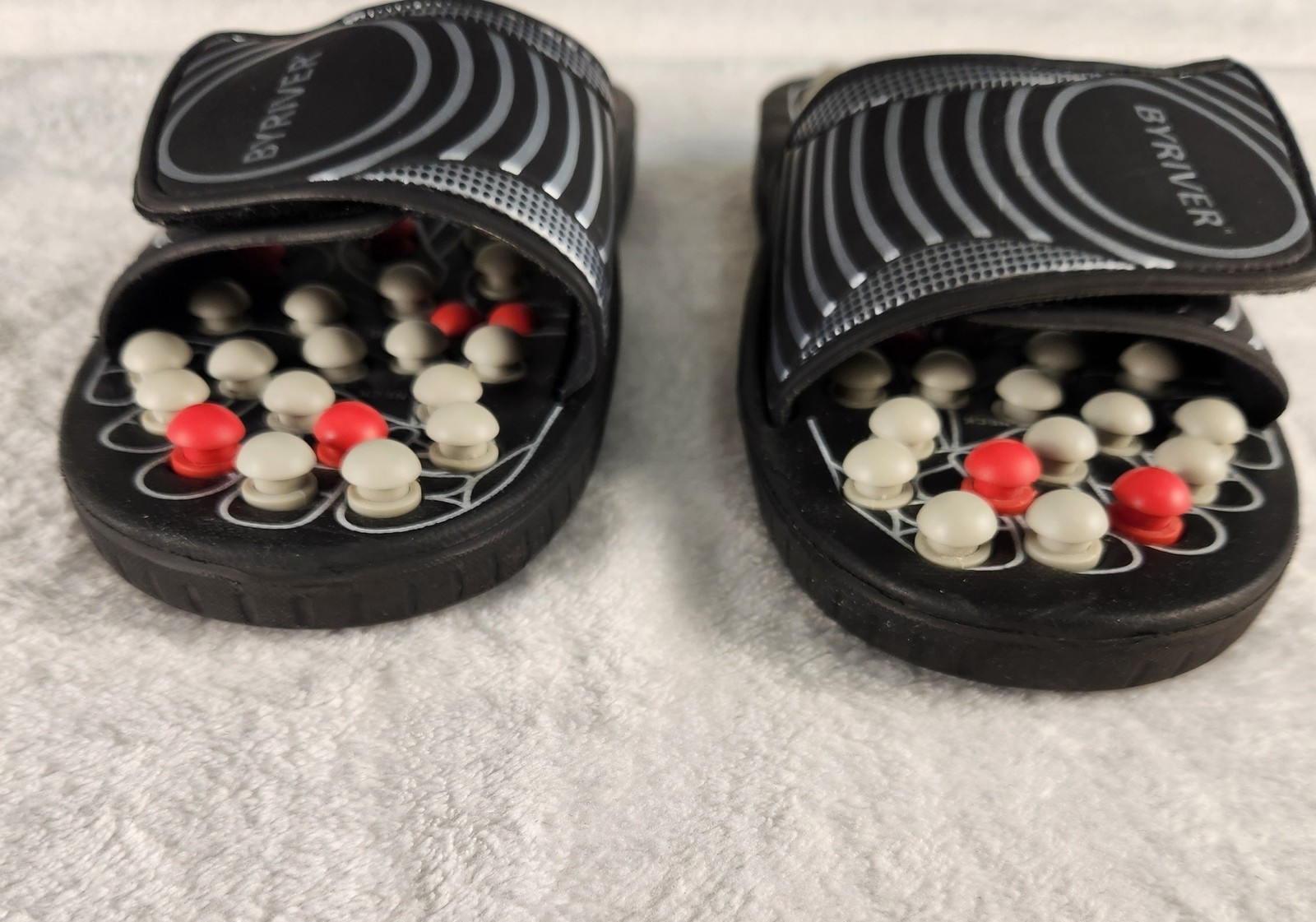 BYRIVER Reflexology Massage Shoes XL Adjustable Acupressure Slippers Foot Therap