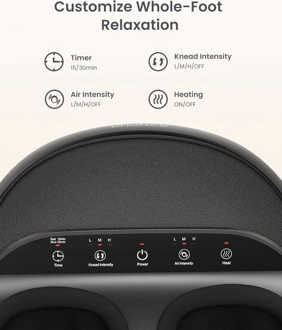 RENPHO RF-FM059R Foot Massager Machine – Black