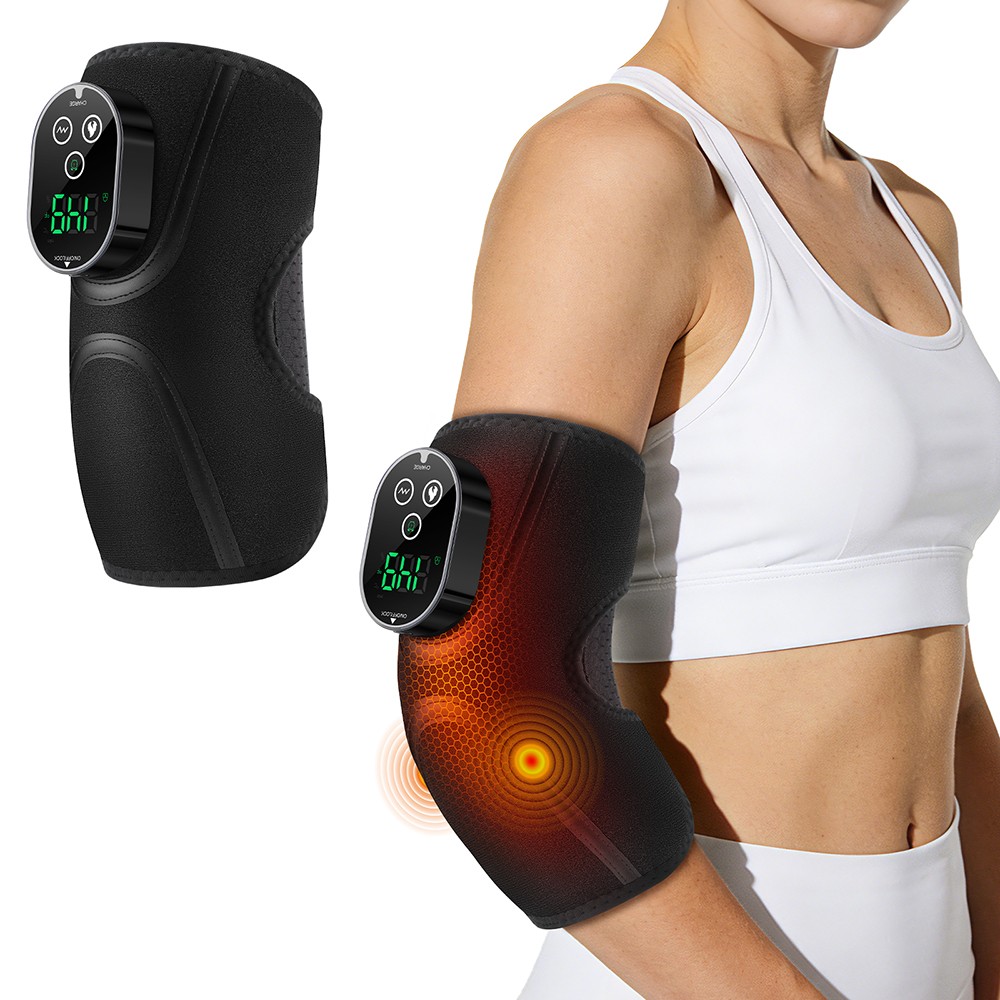 Electric Elbow Massager Brace Wrap Joint Pain Relief Heating Vibration Therapy