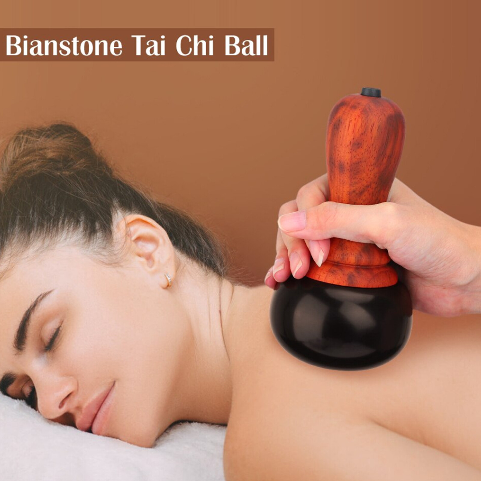 Hot Stone Electric Guasha Massager Natural Bian Stone Warm Moxibustion Heating