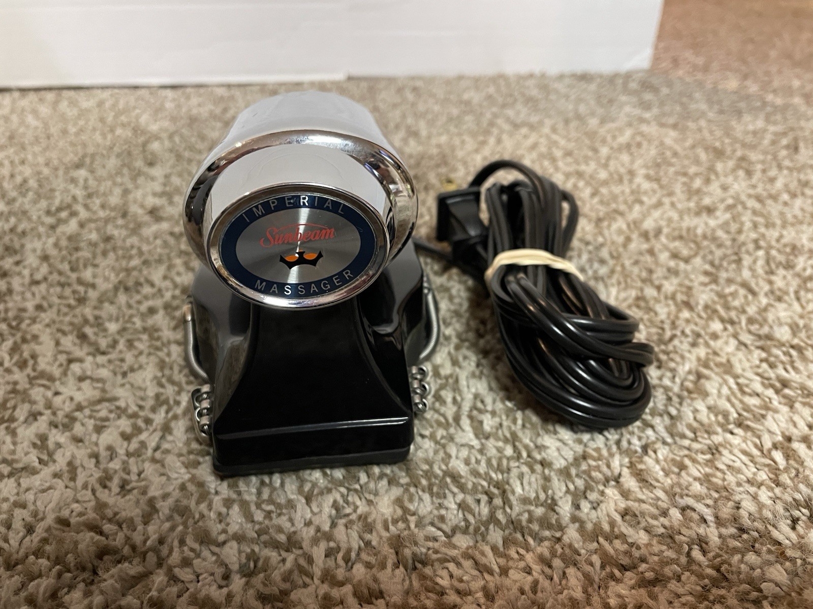 Vintage Sunbeam Model 1857-1 Handheld Imperial Massager 2-Speed Tested FREE SHIP