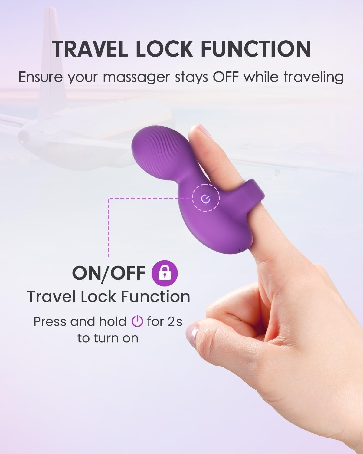 Soft Silicone Waterproof Finger Massager with 10 Modes – For Ultimate Relaxation