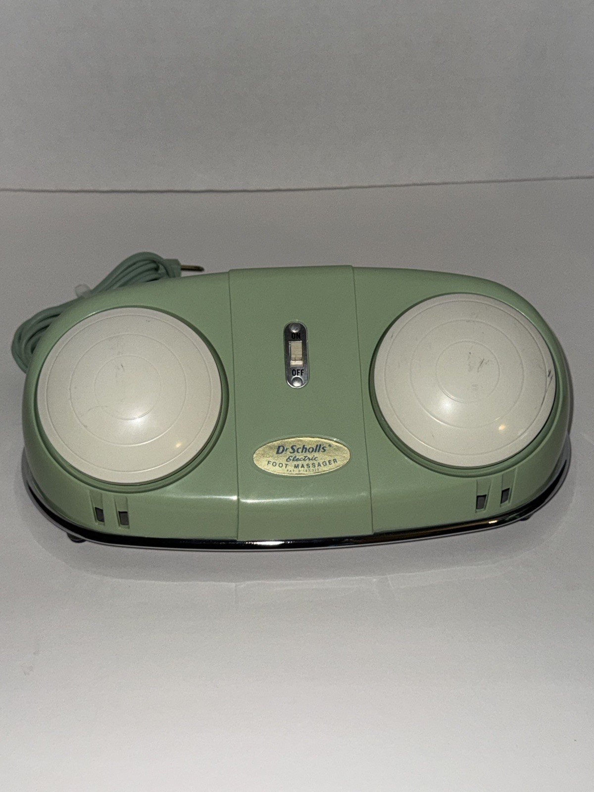 Dr. Scholls Dual Head Foot Massager “Mint Green” Electric Vibrating “Tested”