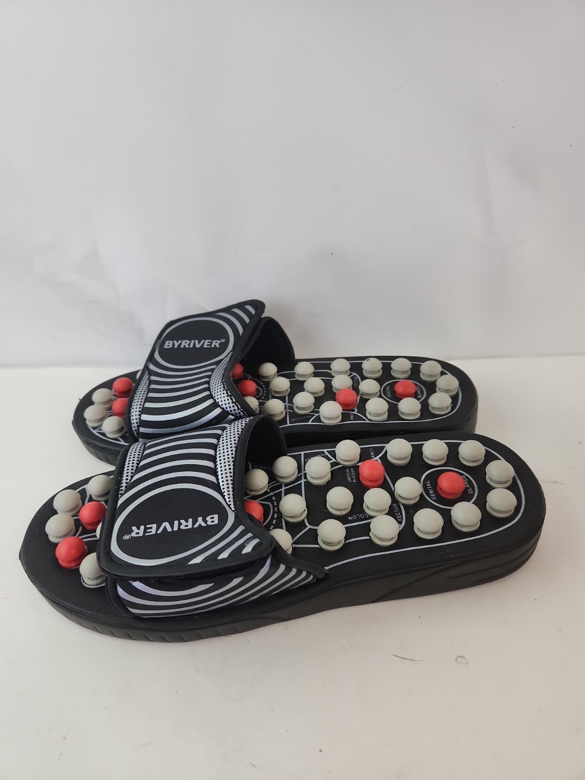 BYRIVER Acupressure Massage Slippers Shoes Sandals Unisex Reflexology Size S.