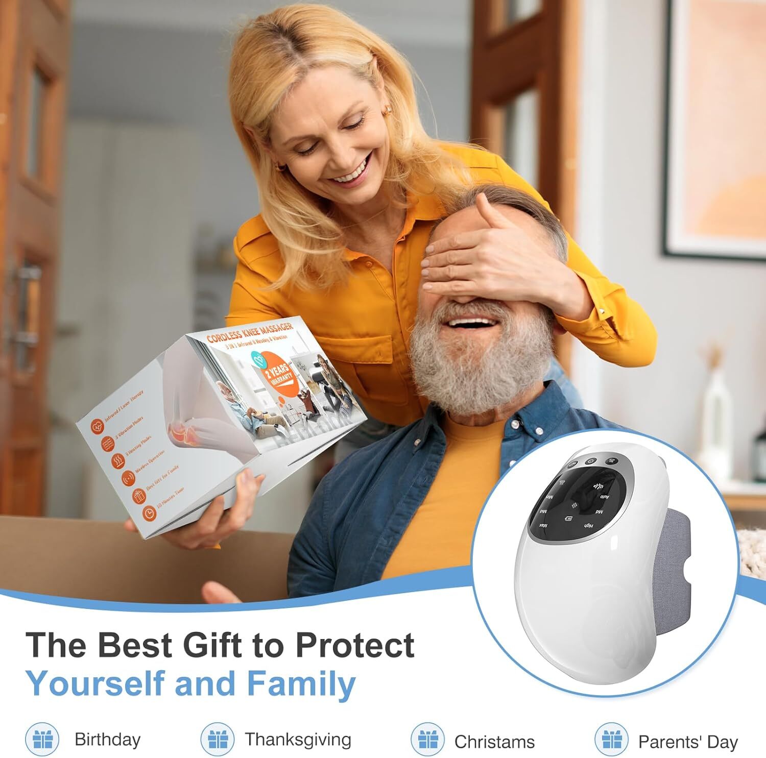 Portable Multi-Functional Smart Heating & Vibrating Pain Relief Knee Massager