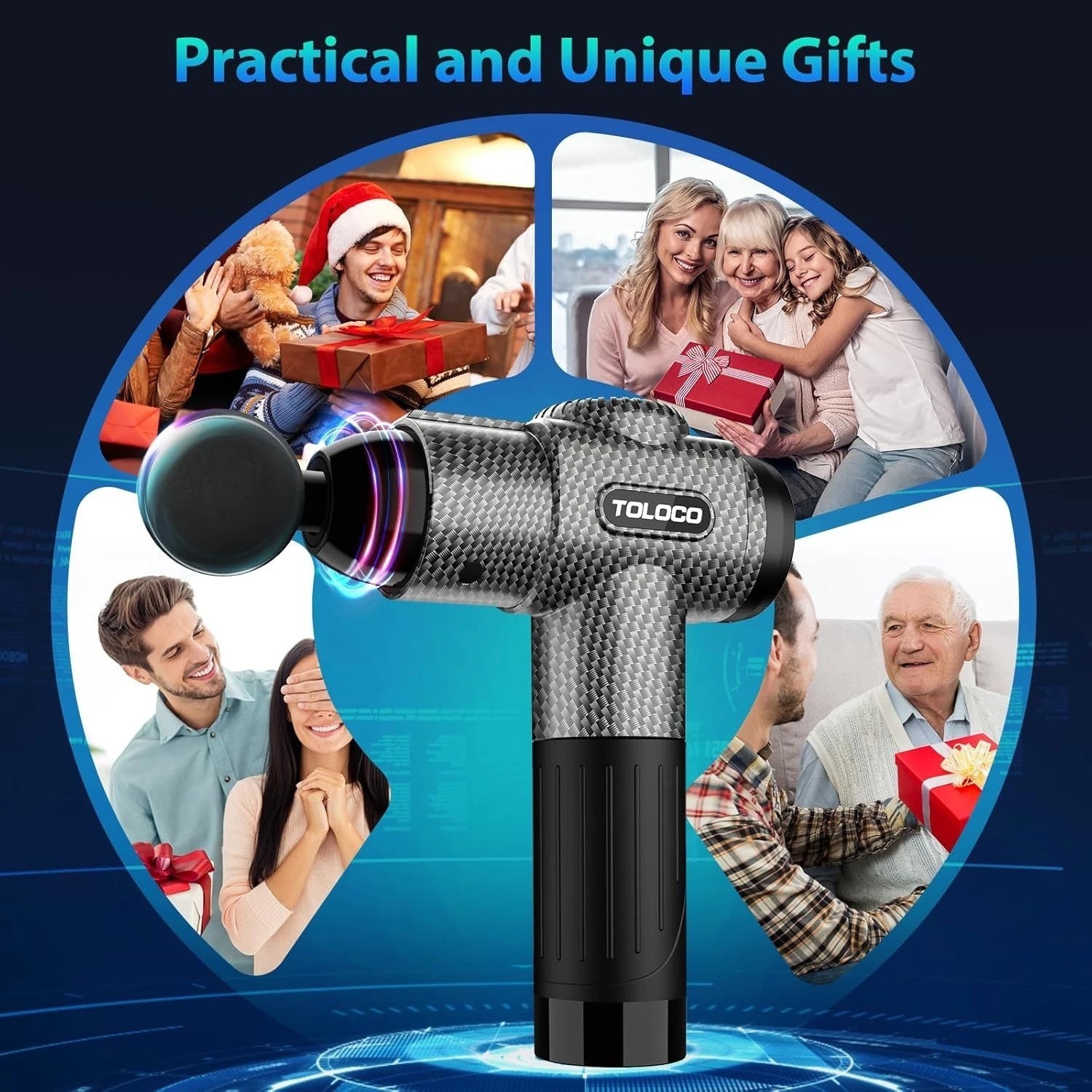 Silent Brushless Percussion Massager – 10 Heads for Muscle Recovery & Relief