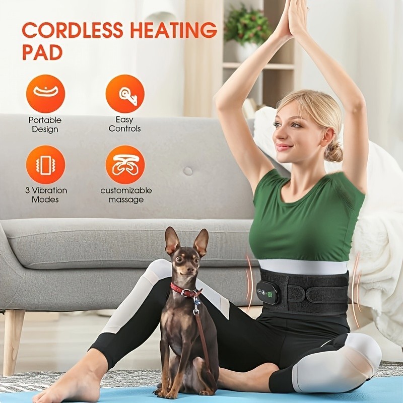 Massage Waist Belt Electric Infrared Heated with Back Support Vibration Massager
