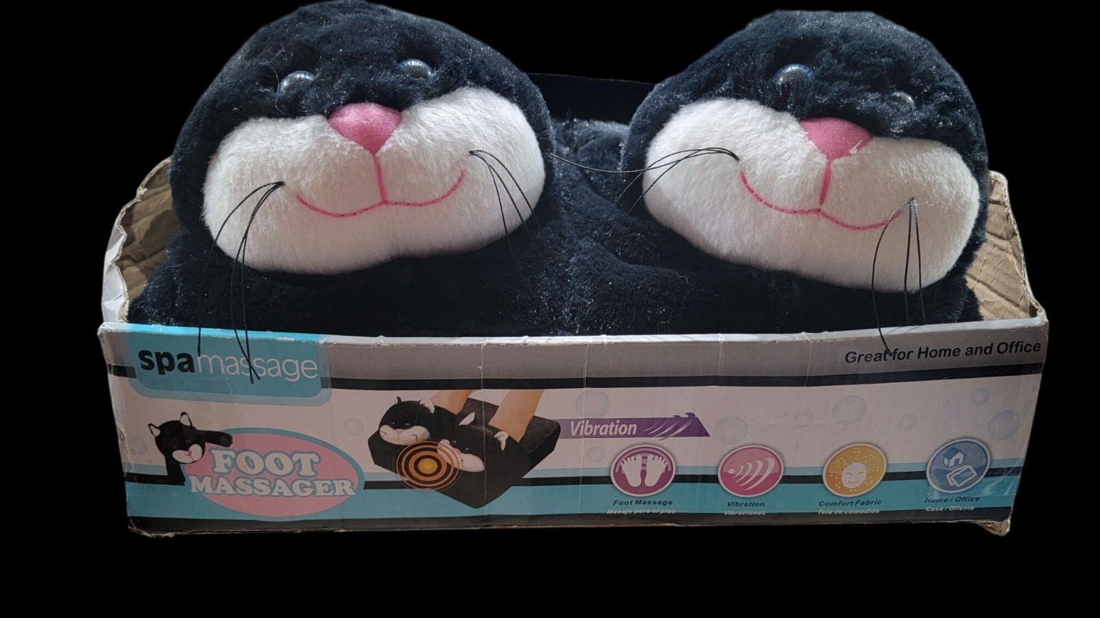 Spa Massage Cat Foot Massager With Vibration & Comfort Fabric For Home/Office Us