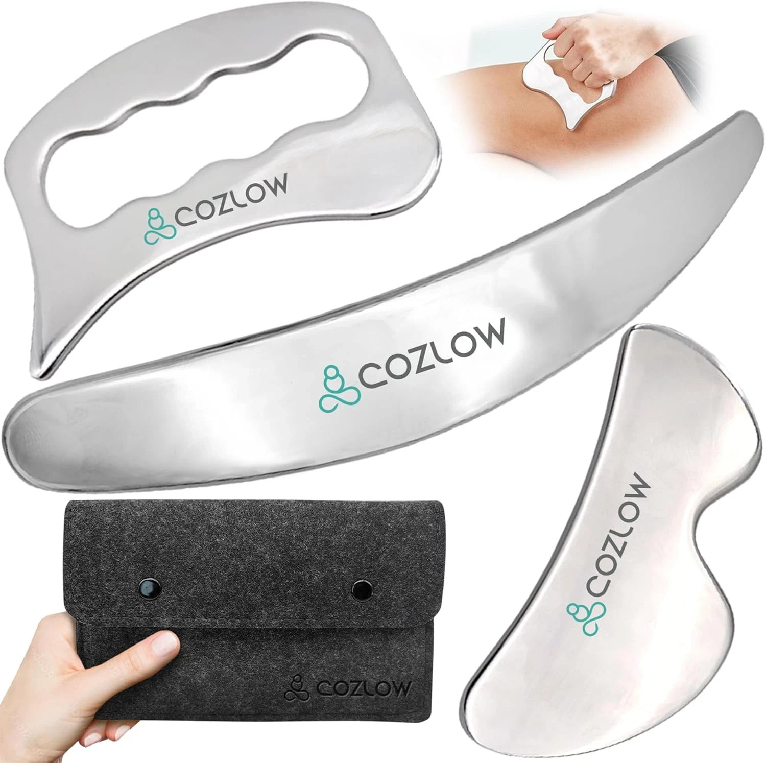 3-in-1 Muscle Scraper Tool Set for Deep Tissue Massage & Myofascial Release – St