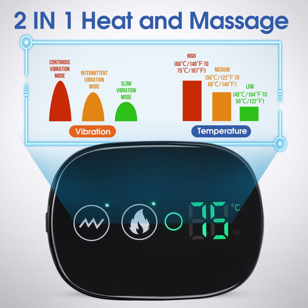 Heated Shoulder Massager with Vibration Massage Brace Joint Pain Relief Electric