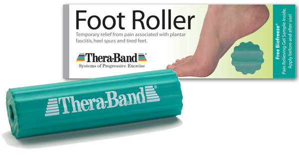 TheraBand FOOT ROLLER Massager Heel Spurs Plantar Fasciitis Stretch Toes HYG210
