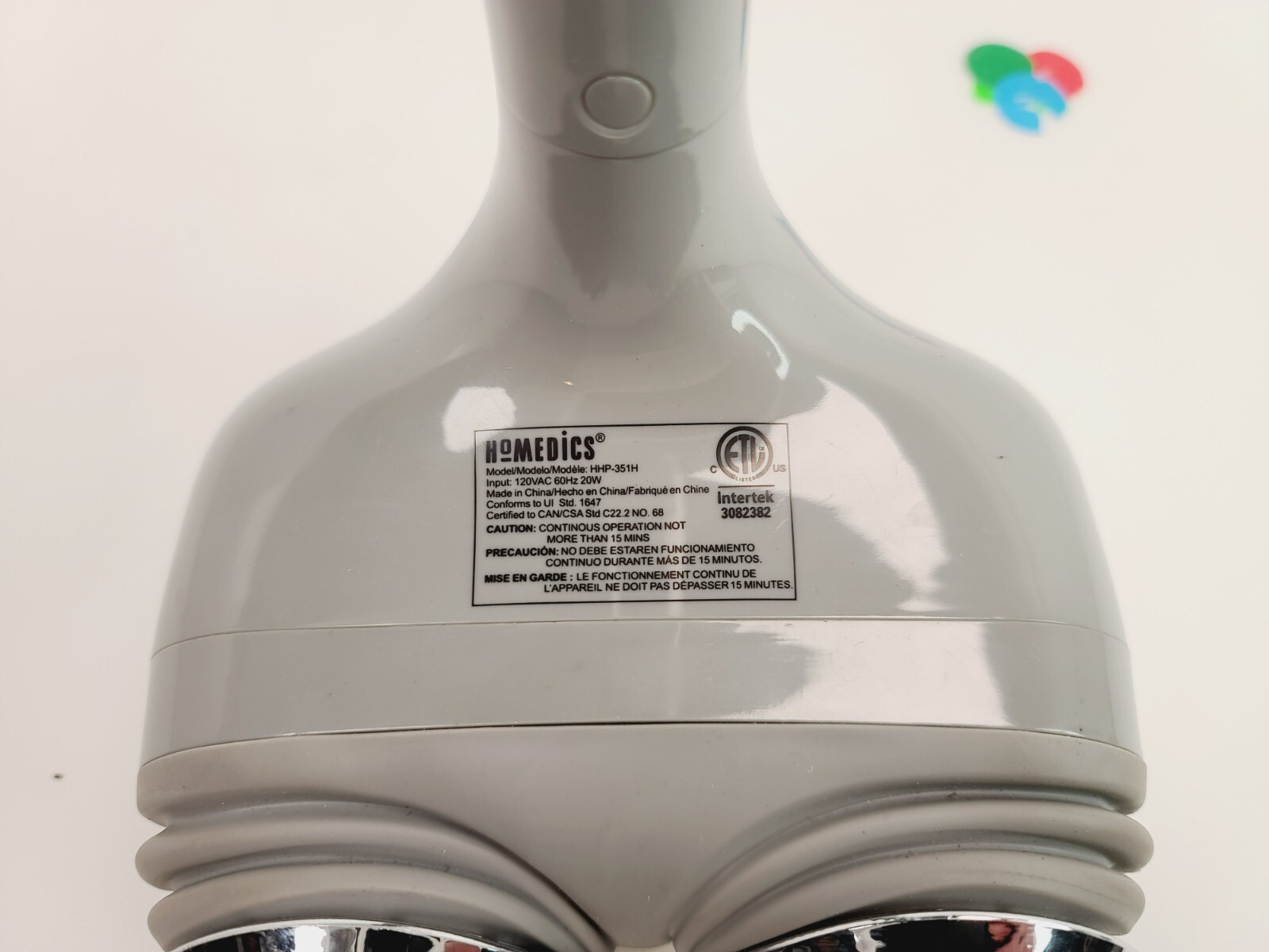 HoMedics HHP-351H Percussion Action Plus Handheld Massager – White
