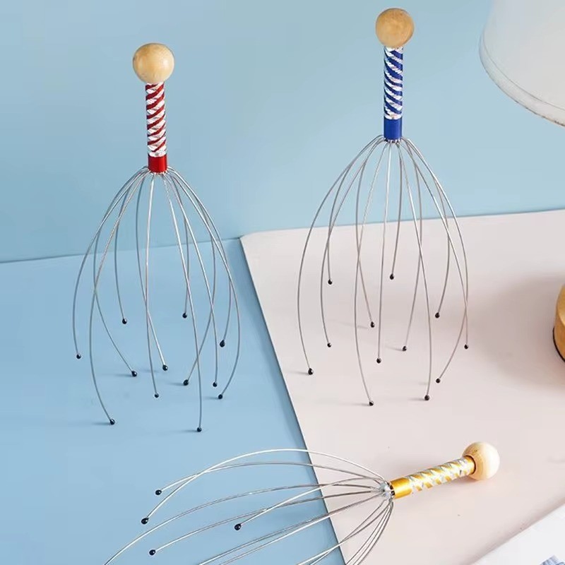Stainless Steel Scalp Massager Head Scratcher Stress Relief Claw Tool Portable