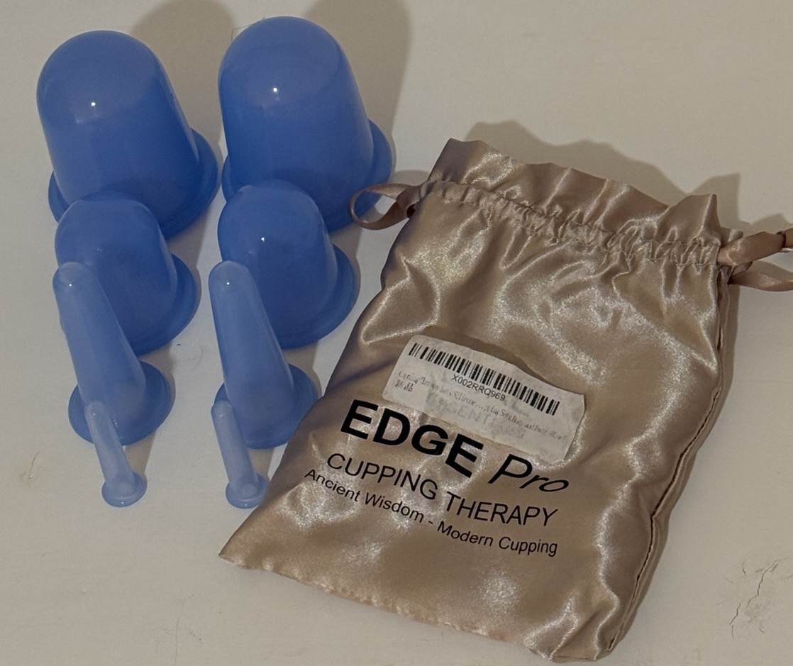 EDGE Silicone Cupping Set Cupping Kit Massage Therapy Long Lasting Cups 8 Pc
