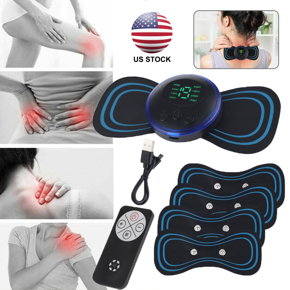 Portable EMS Mini Electric Neck Back Massager Cervical Massage Patch Stimulator