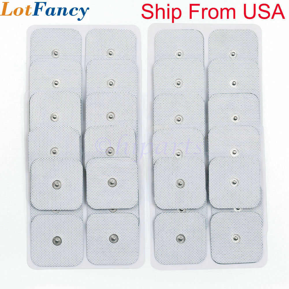 40x Snap On Replacement Electrode Pads For T*E*N*S Unit Self Adhesive Stud 2inch