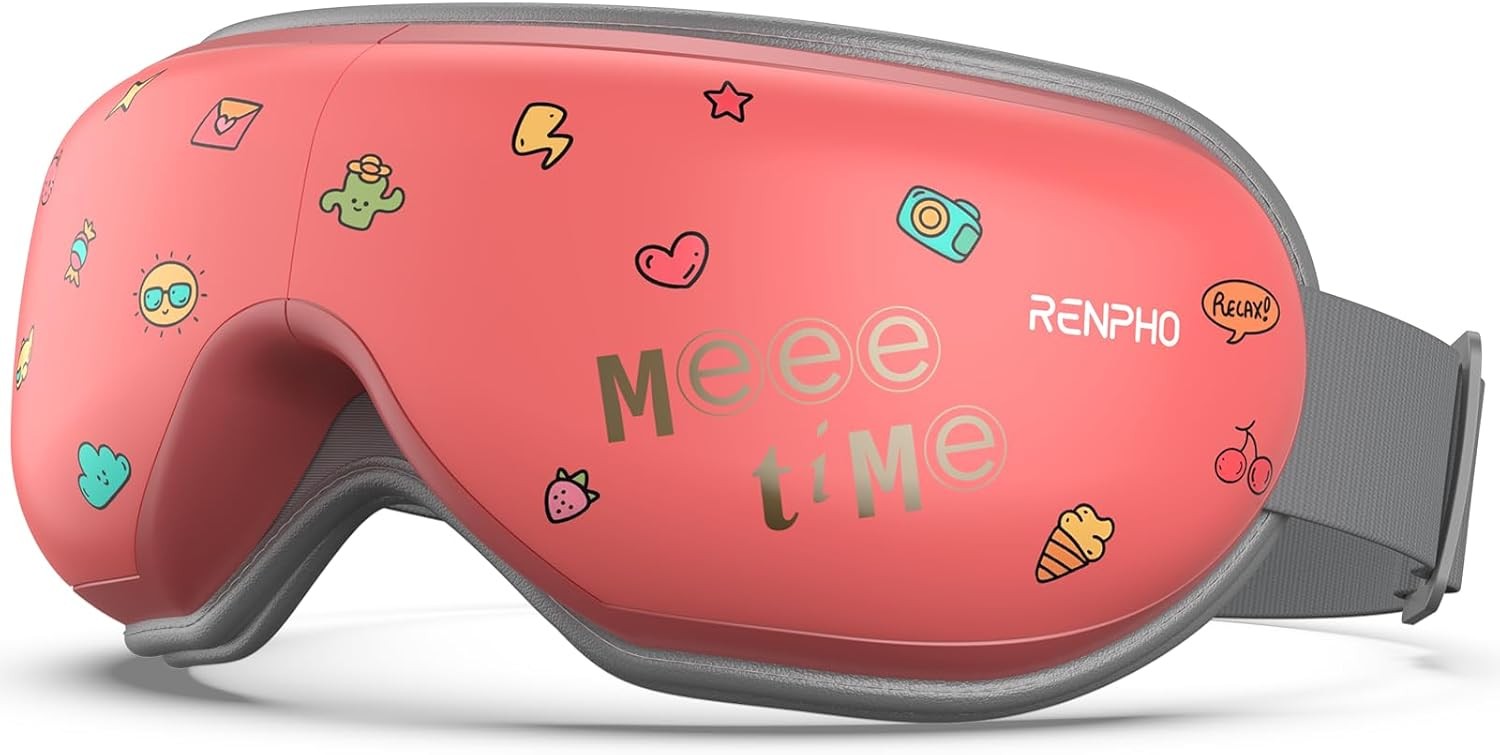 RENPHO Eyeris 1 Eye Massager with Heat & Compression |Rechargeable, Bluetooth Mu