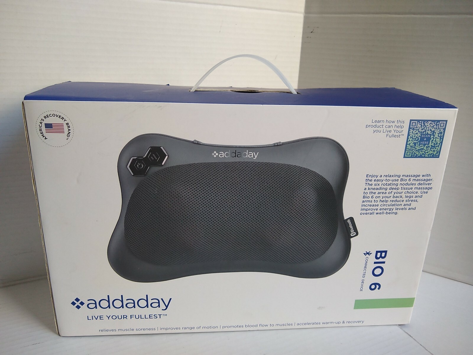Addaday Bio 6 Massager – Black Open Box Complete And Unused