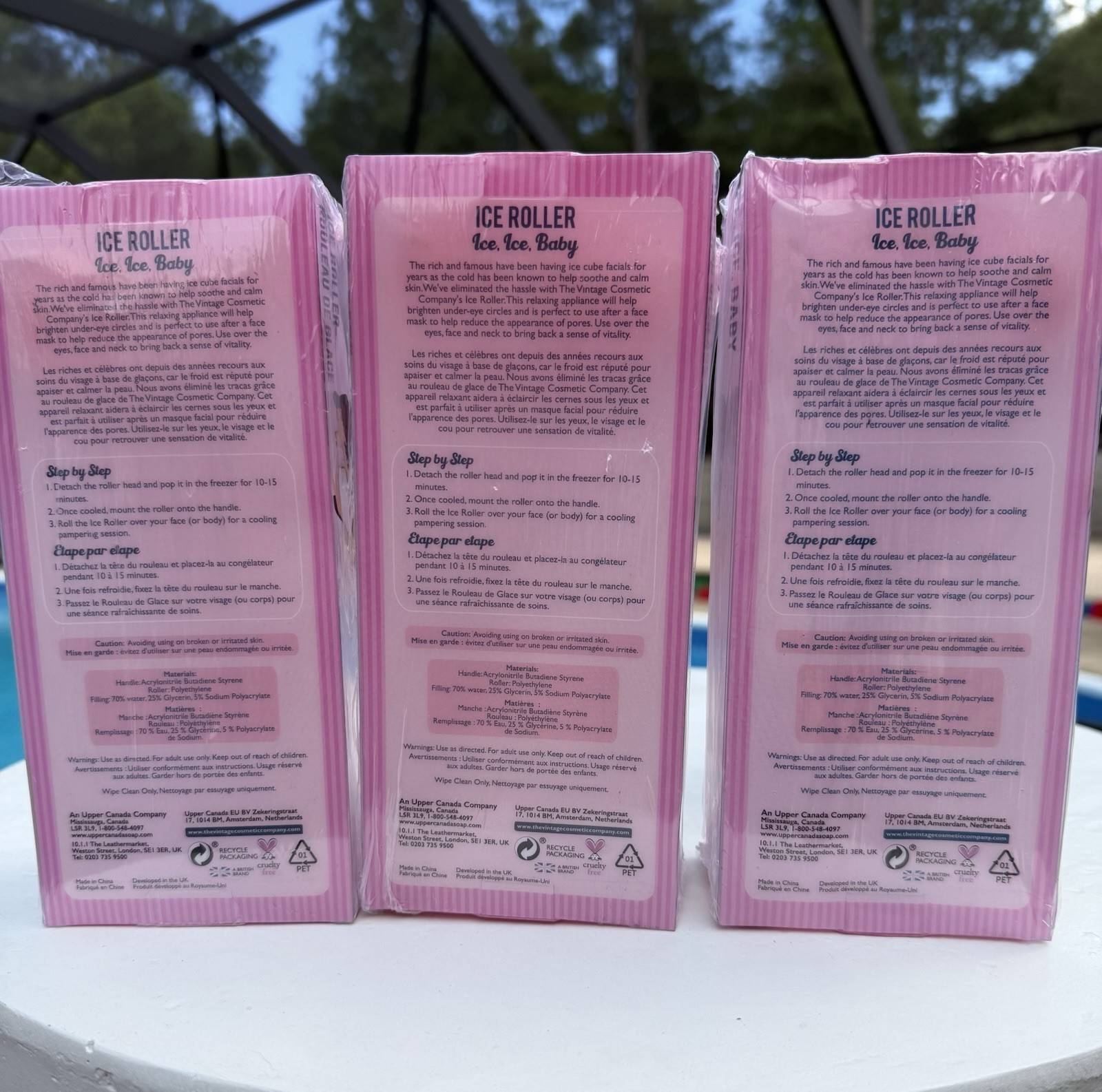 (3) New – The Vintage Cosmetic Company Ice Roller Pink Cooling Facial