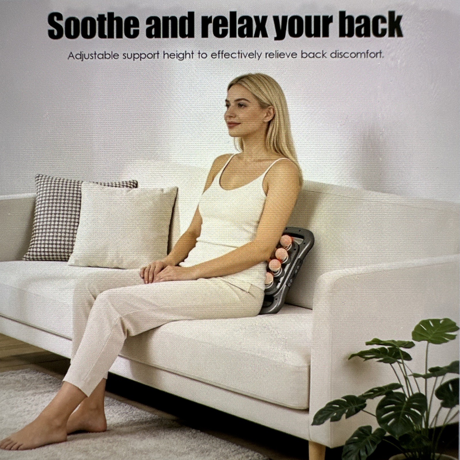 Deep Tissue Massager – 16 Heads, 9 Levels, Red Light, 2600mAh, 28,000 times/min